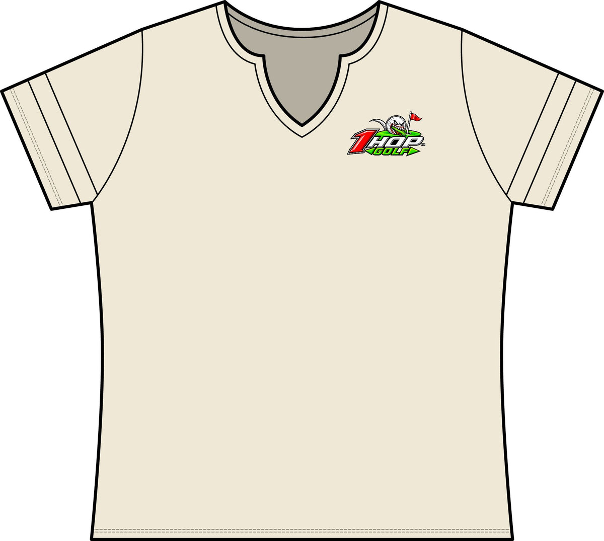 1 Hop Golf Women's Halftime Notch Neck Tee