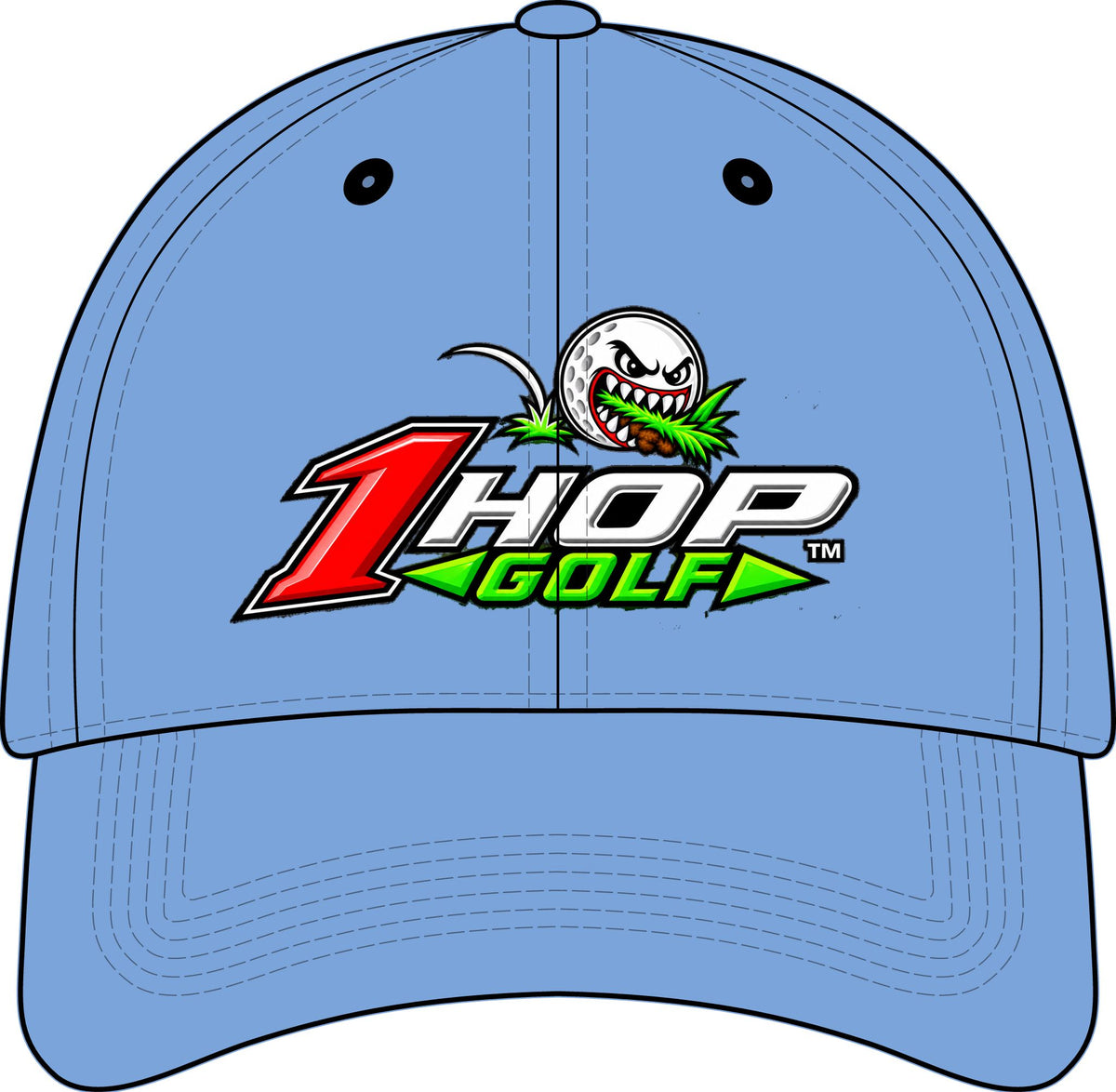 1 Hop Golf™ Premium Performance Hat Mesh Stretch-Tek Adjustable Cap