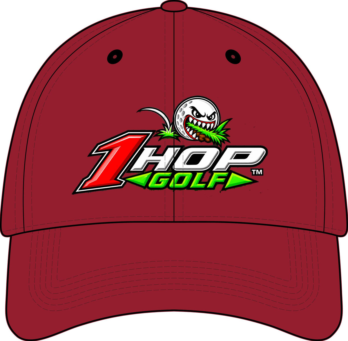 1 Hop Golf™ Premium Performance Hat Mesh Stretch-Tek Adjustable Cap